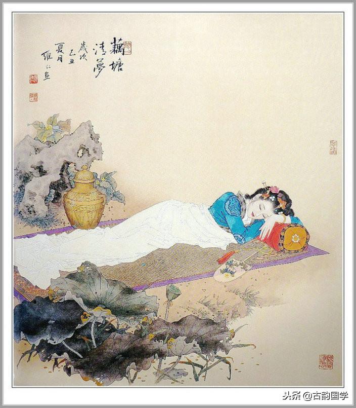 中国古典百美诗画（上）：一位佳丽一首古诗，可谓赏心悦目，收藏