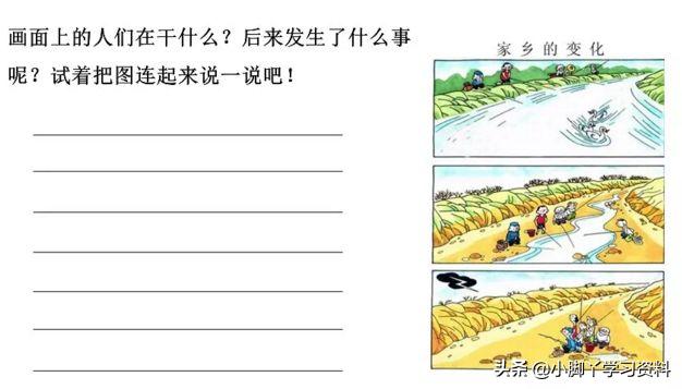 看图写话一二年级必练四幅图,一年级看图写话给爷爷捶背的图画