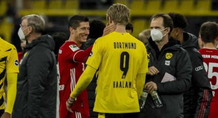 莱万哈兰德最后一次德甲对决,德甲拜仁25轮比赛视频