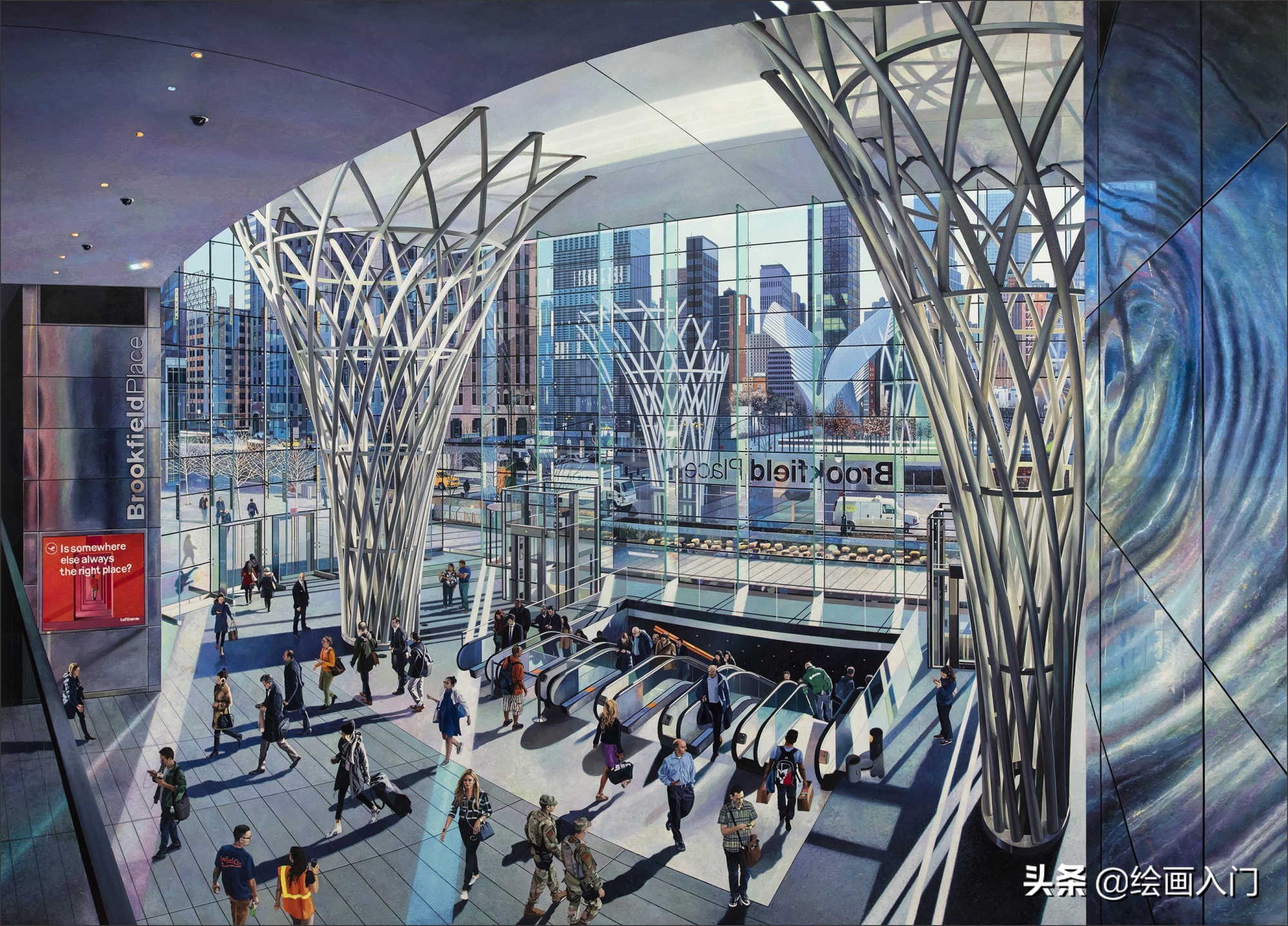 人肉相机艺术家，用最传统的方式绘制超写实风格城市风景，惊人