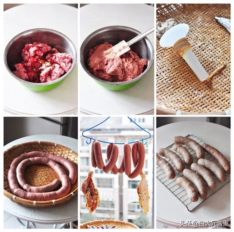 冬季香肠的做法最佳配方,年关将至熏腊肉灌香肠