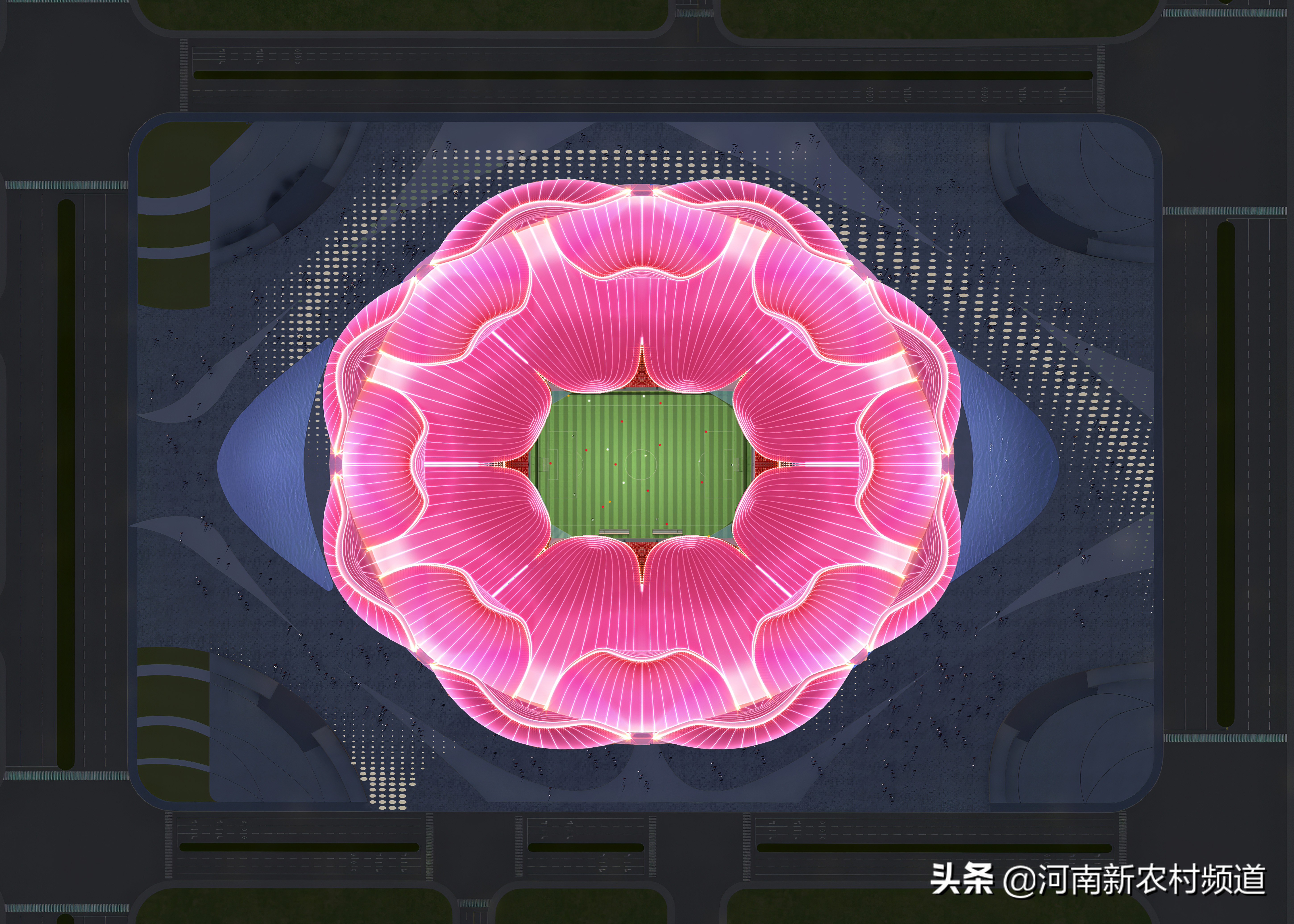 恒大足球场震撼现场,广州恒大足球场美景