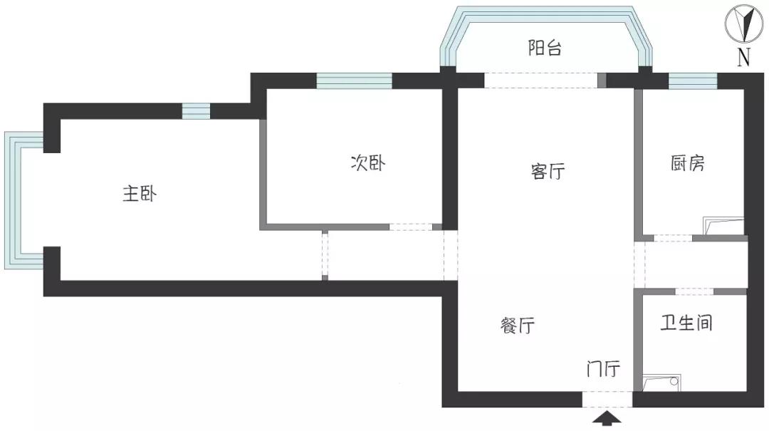夫妻花13万装修两居室,北京小夫妻67平米两房