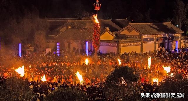 云南大理巍山火把节2019,云南巍山火把节