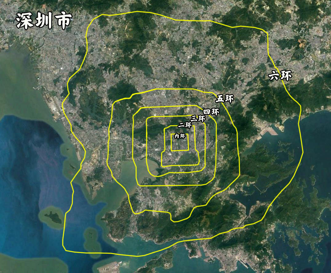 同比例面积城市对比,北京五环图对比各大城市