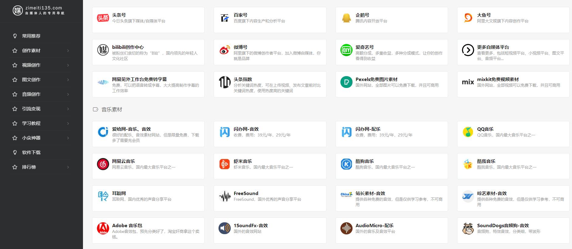 自媒体必须知道的几个网站,自媒体必备三个网站