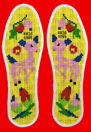 爱家人爱生活手工绣花鞋垫,绣花鞋垫文化传承