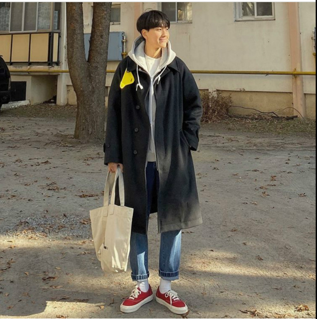韩国小哥哥风衣穿搭,风衣穿法韩国