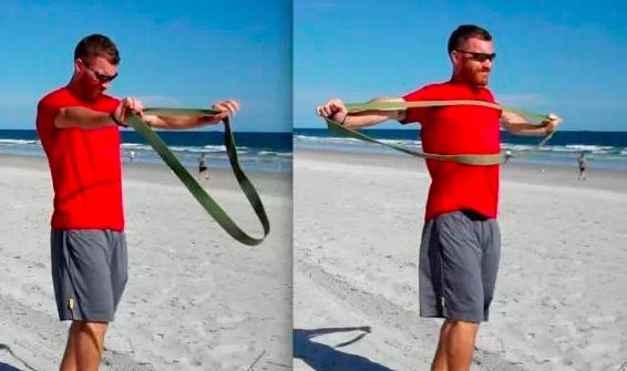 健身皮筋练肌肉,一根橡皮筋健身