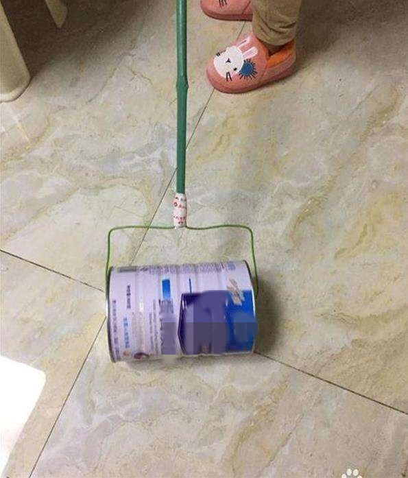 旧奶粉罐改造成小沙发,2个奶粉罐改造花架