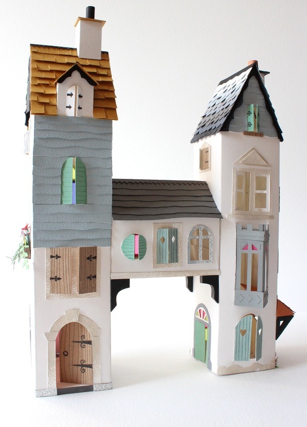 用纸板做的简单城堡大全,用纸板做一个公主城堡