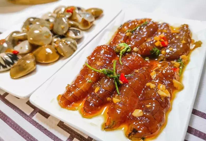 潮汕生腌海鲜一口吃完,潮汕生腌海鲜不是一般人能吃的