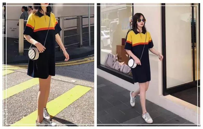 胖美女遮肉高档连衣裙,新款时尚韩版遮肉显瘦连衣裙