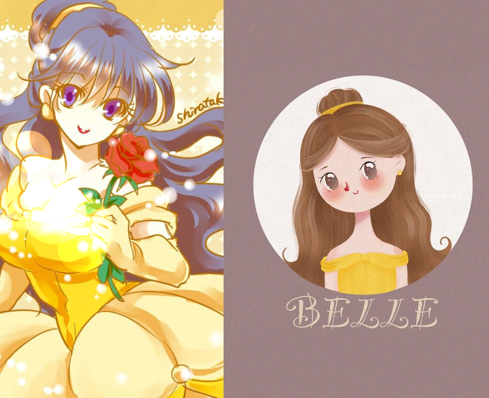 迪士尼公主跟美少女战士合体图片,当迪士尼公主化身成美少女战士