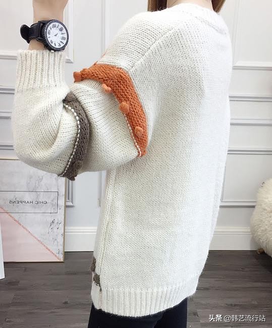 新款韩系秋冬针织毛衣,韩系软糯感浅蓝色针织毛衣