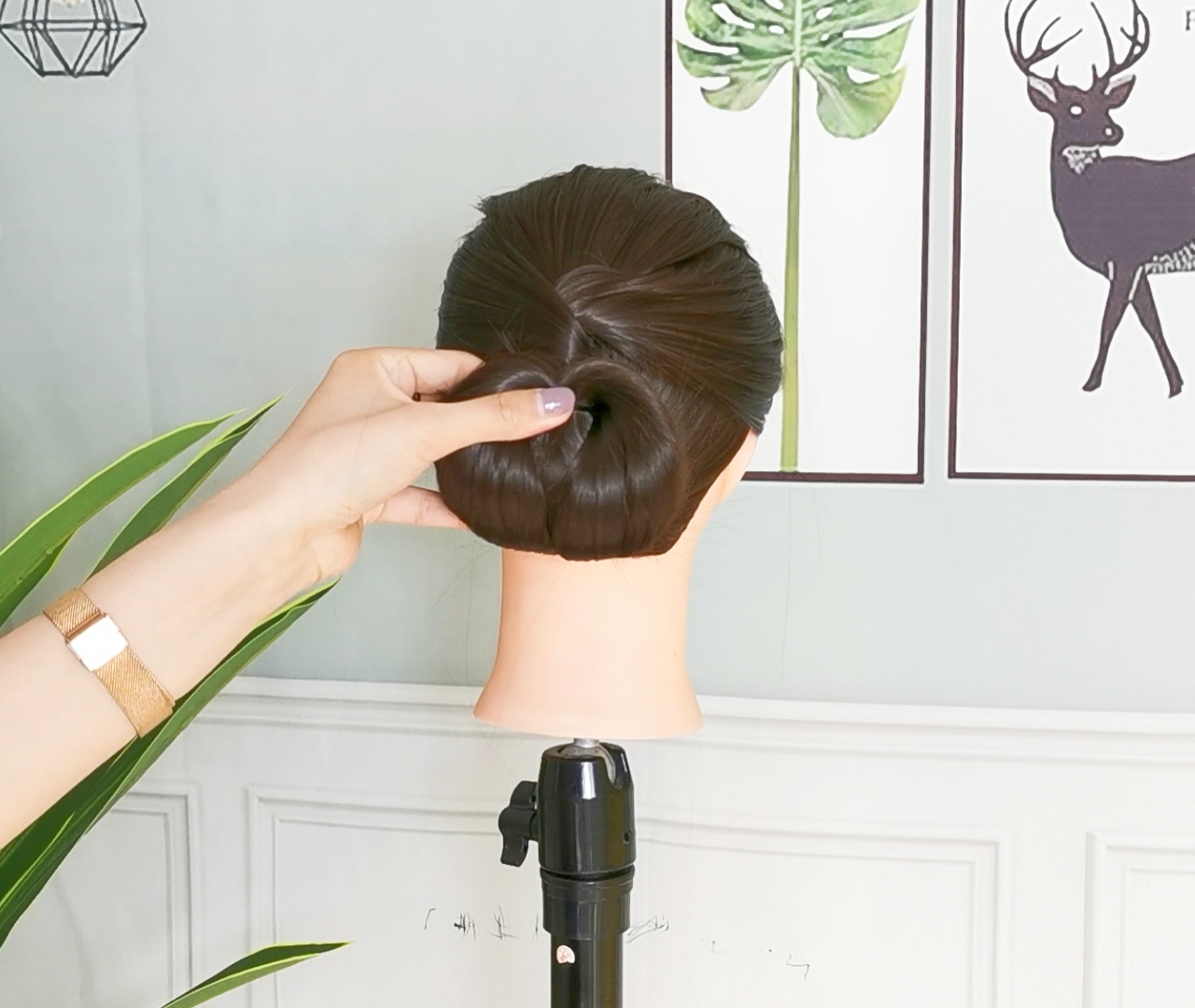 简单编发中短发旗袍,旗袍裙小童编发