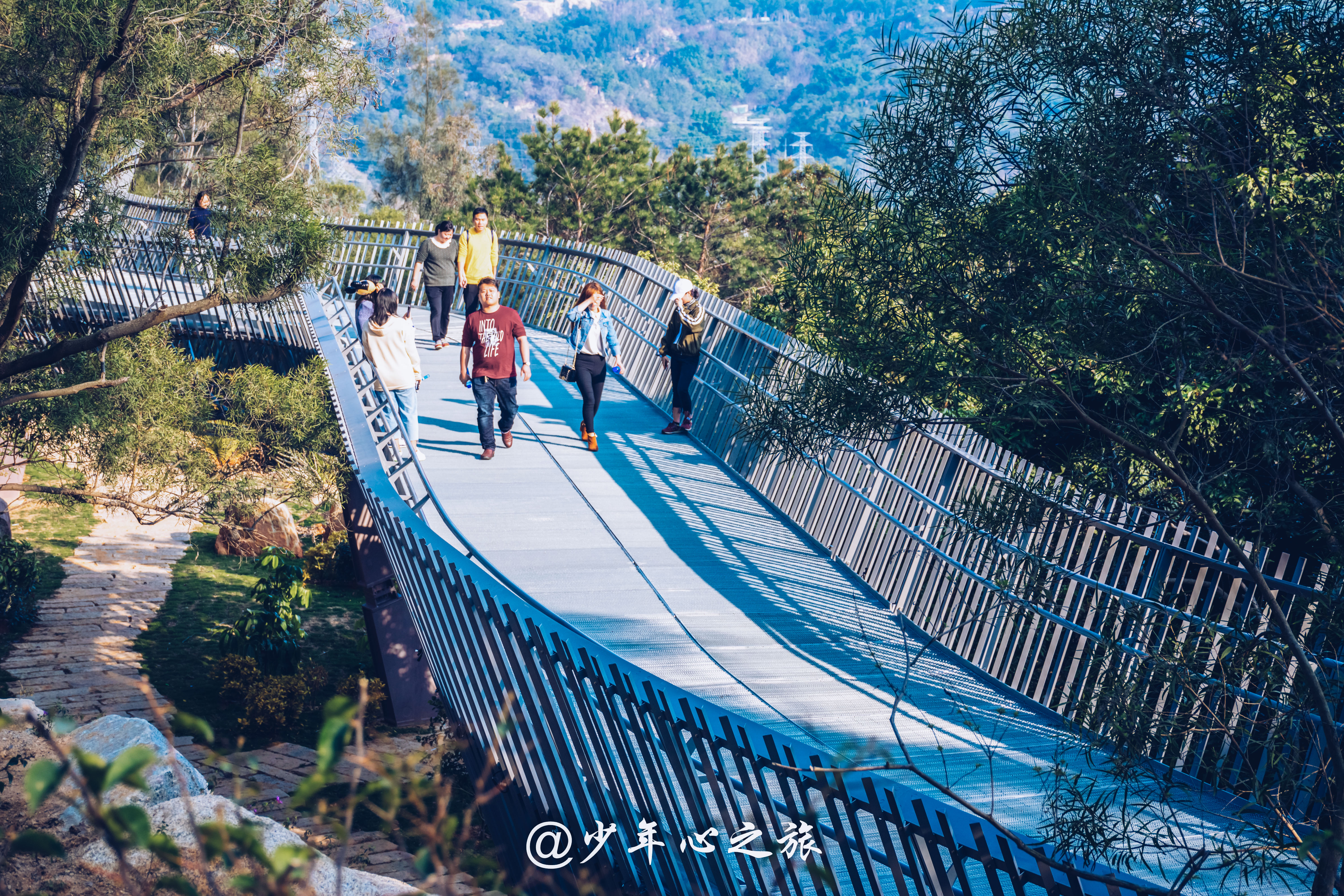 泉州大坪山空中玻璃栈道,福建泉州最大的玻璃栈道