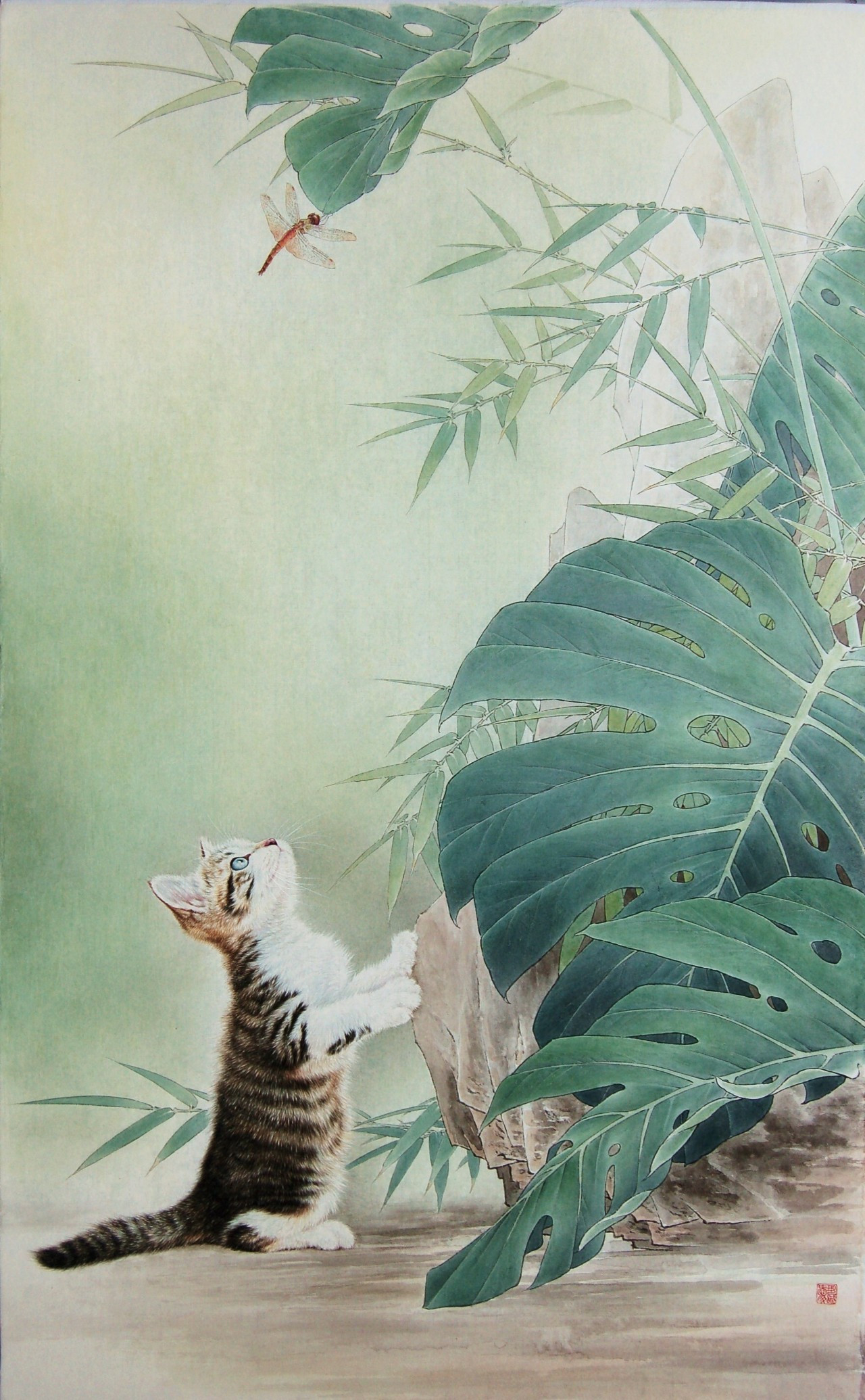 邢诚爱工笔画猫的图片,邢诚爱工笔画猫兔子高清大图