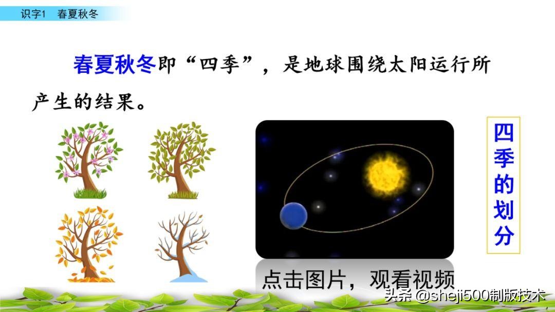 一年级下册识字春夏秋冬生字视频,一年级语文下册春夏秋冬课文朗读
