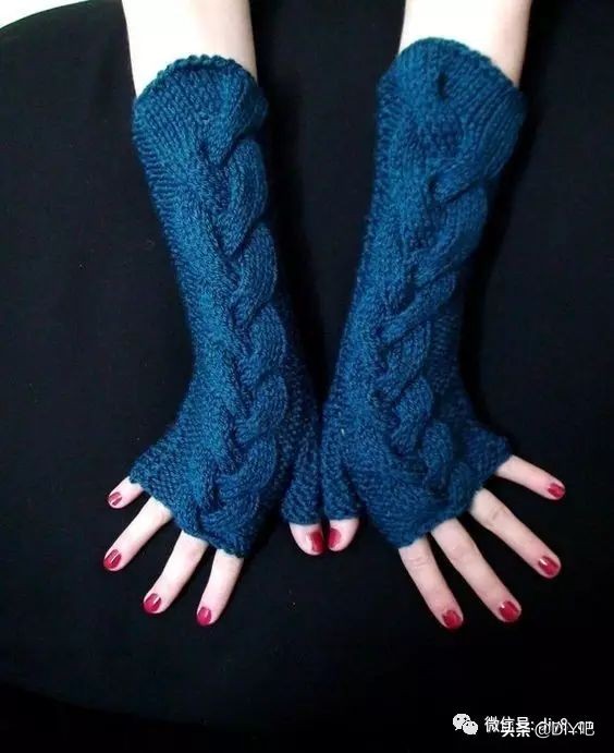 最新手套编织图冬,一线织到底的手套教程