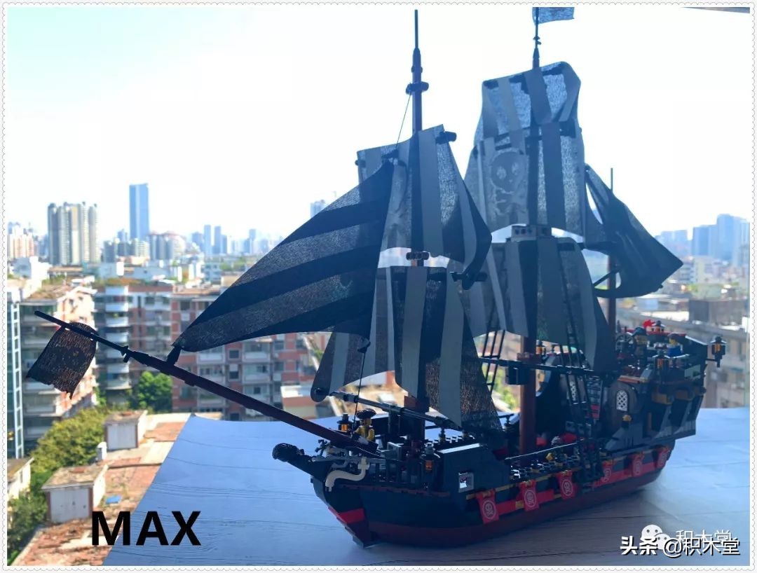 「虚测评」哲高积木QL1801海盗船之骷髅冒险号