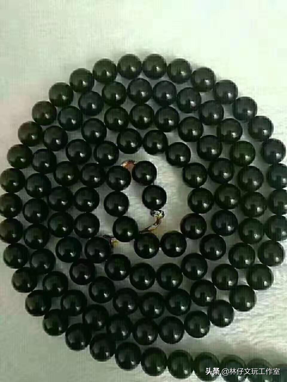 椰蒂手串原生态还是手工磨的好,椰蒂108颗手串佩戴图解