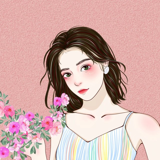 微信头像优美插画,微信清新头像手绘