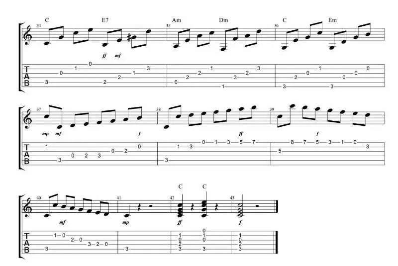 吉他需要掌握的和弦,吉他需要调弦