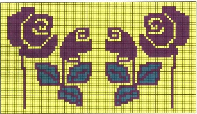 4-6岁儿童花毛衣图案大全,毛衣提花花卉图案图解