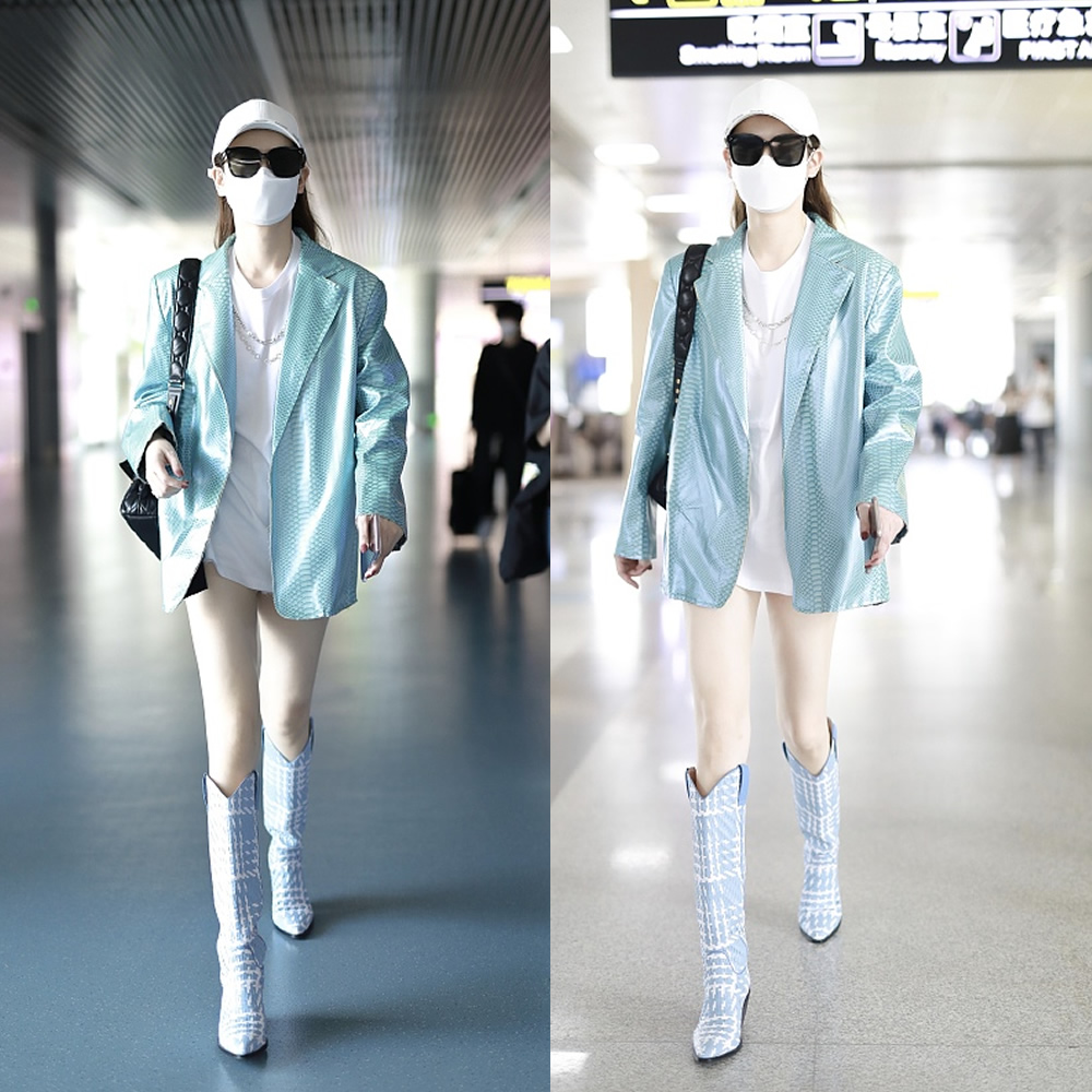 秦岚西装穿搭闪耀的她,秦岚白西服日常穿搭