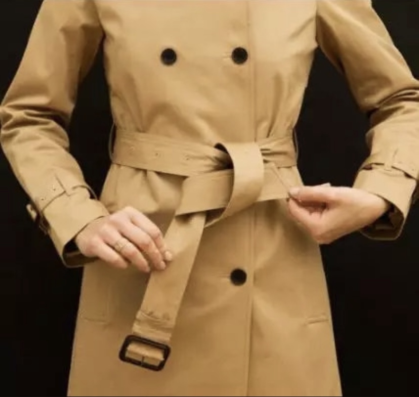 大衣腰带十字系法步骤,大衣腰带系法大全简单又好看