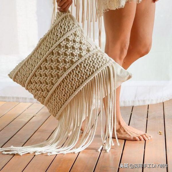 手工纯白棉绳编绳挂件,手工编绳合集名称