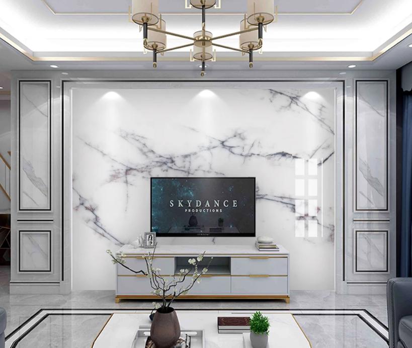 现代简约装修风格石材电视背景墙,石材瓷砖背景墙效果