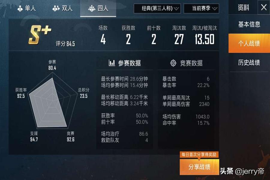 “吃鸡”玩家自称大神，2名低调大神秀出个人战绩后，却不敢说话