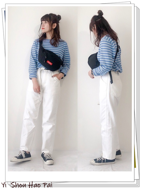 优衣库的白色裤子,优衣库白色摇粒绒裤子搭配