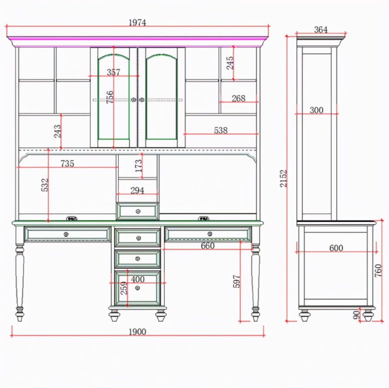 定制书柜怎么算用多少板,定制书柜面积怎么算