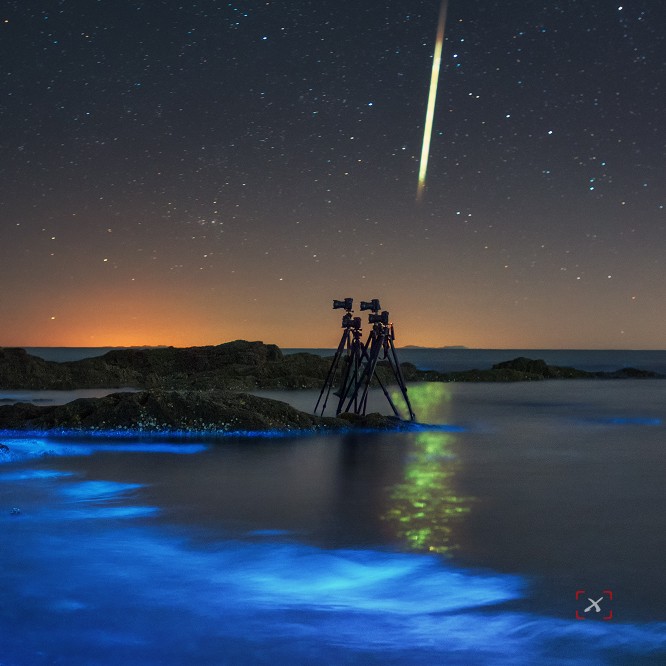 拍摄荧光海滩参数和技巧,夜晚怎么拍荧光海