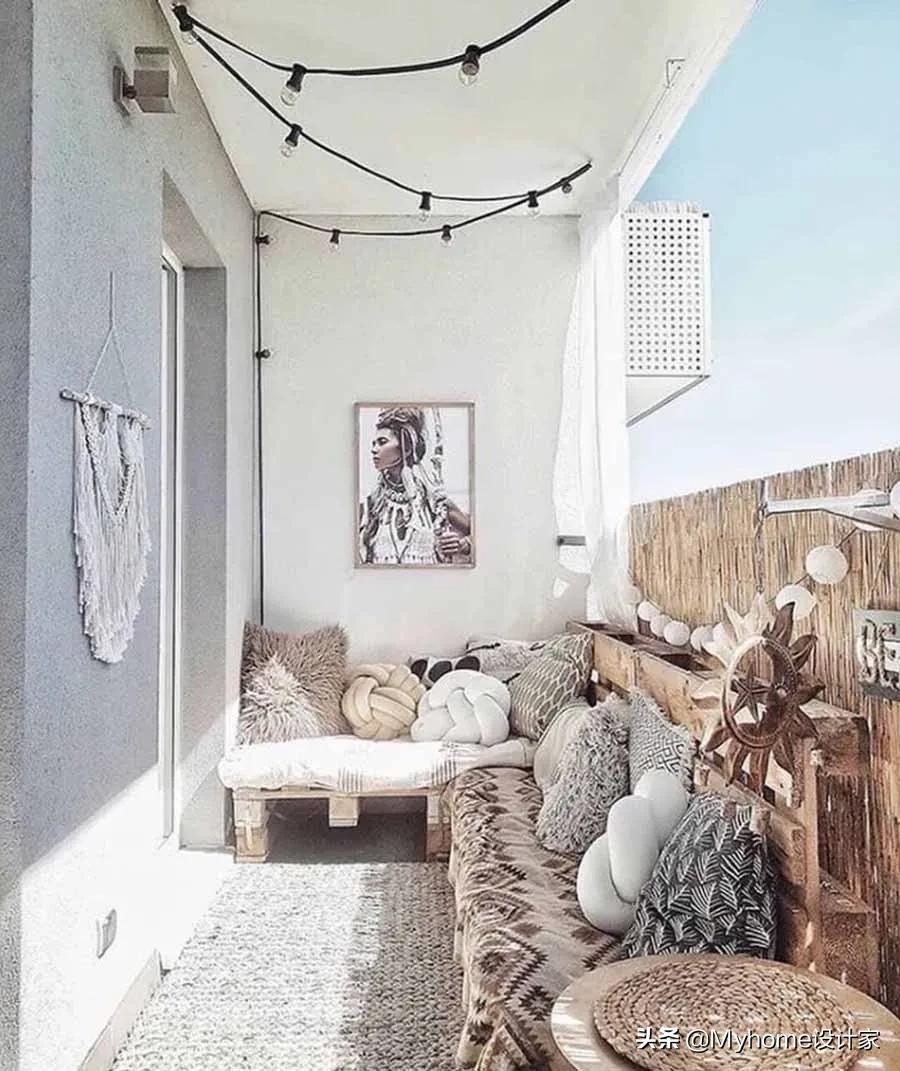 设计师家高颜值阳台极简设计,不靠墙大阳台怎么设计