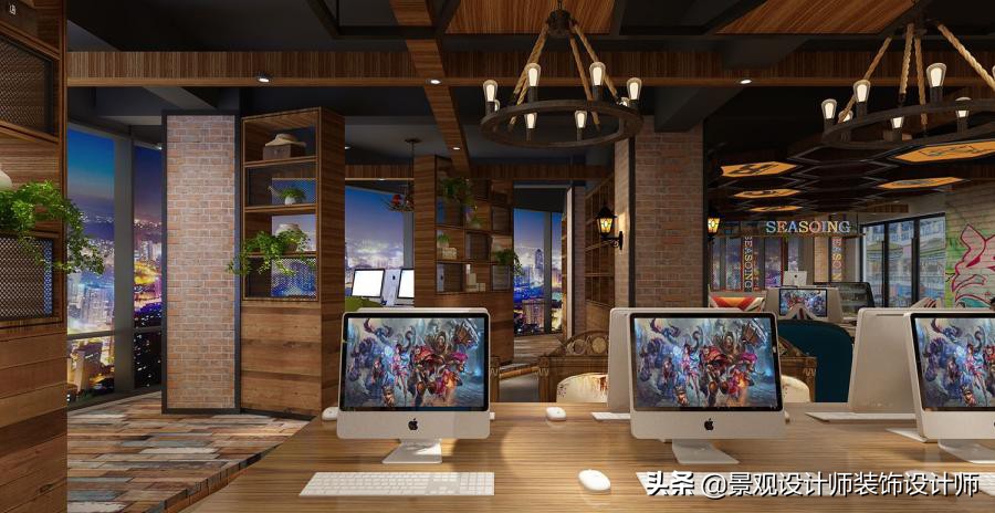 网咖设计效果图,网咖设计图哪找