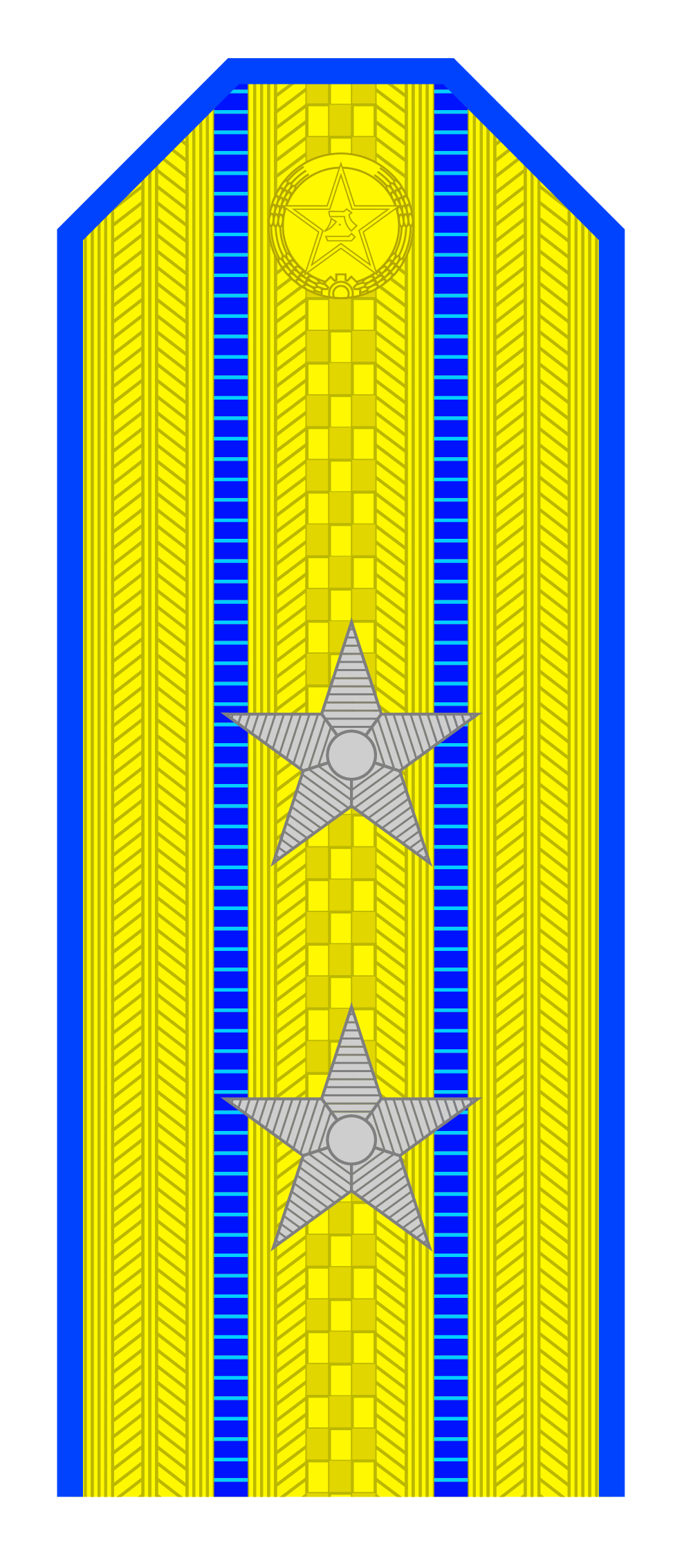 50年代解放军军衔肩章图解,55式上将军衔肩章