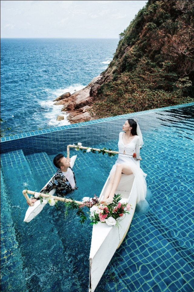 铂爵旅拍婚纱照花6000块钱值不值,铂爵旅拍云sir用无人机拍婚纱照