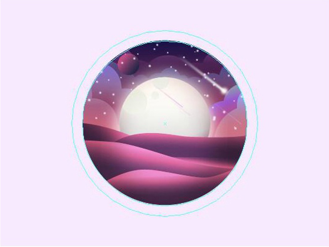 ai绘制梦幻星球,ai教程制作几何图