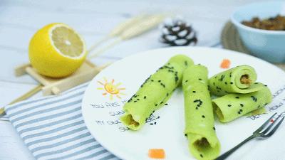 这道酥软的薄饼最适合宝宝吃,儿童早餐小卷饼