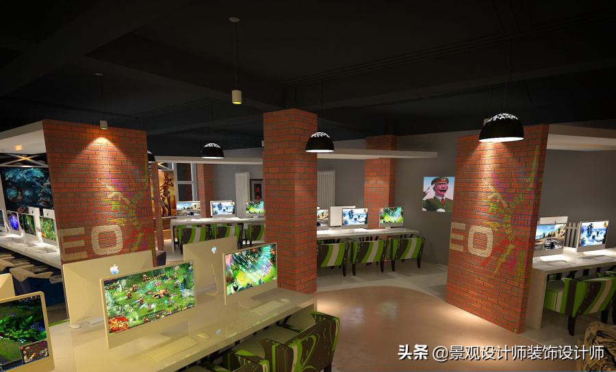 网咖设计效果图,网咖设计图哪找