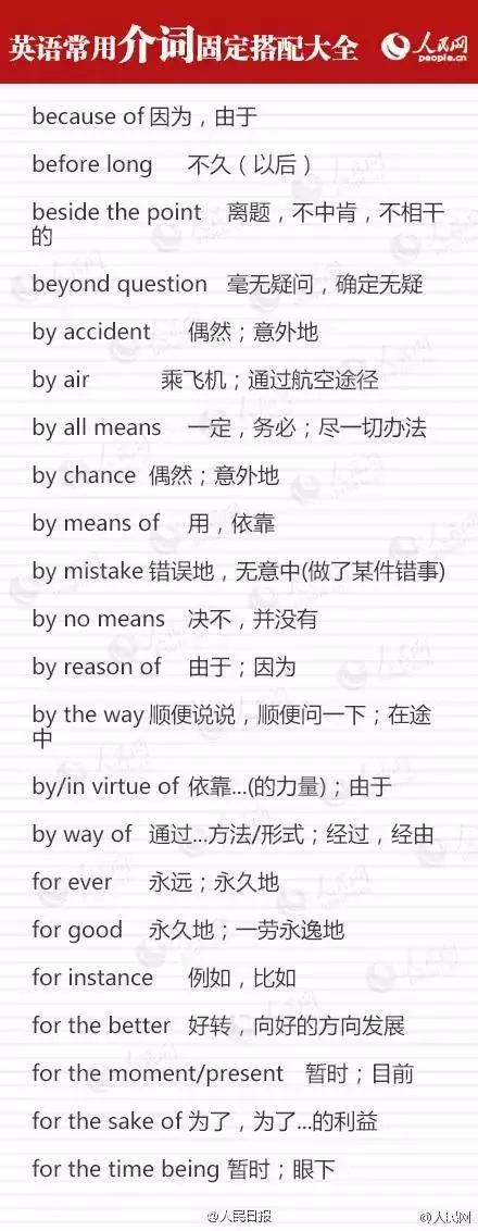 九类高考英语介词辨析,10个高考英语必背句型