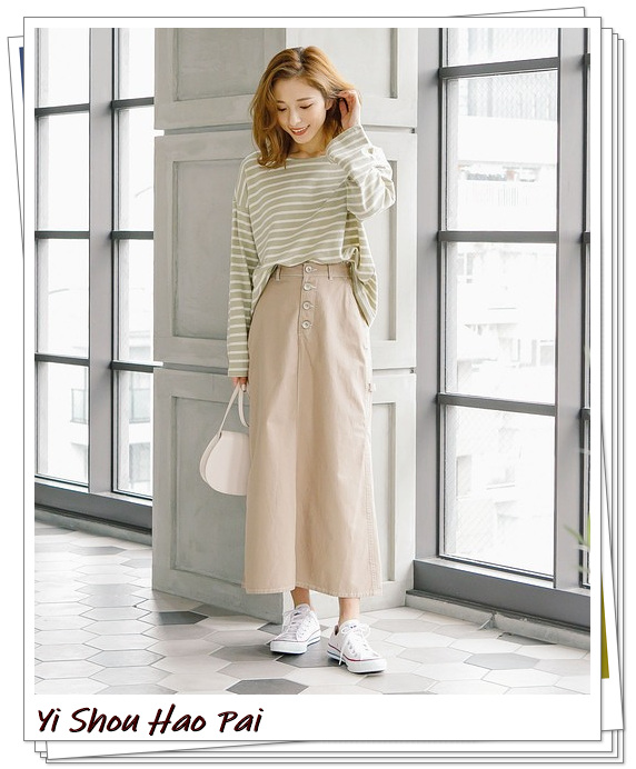 横条纹长款上衣怎么搭,横条纹长袖上衣外搭