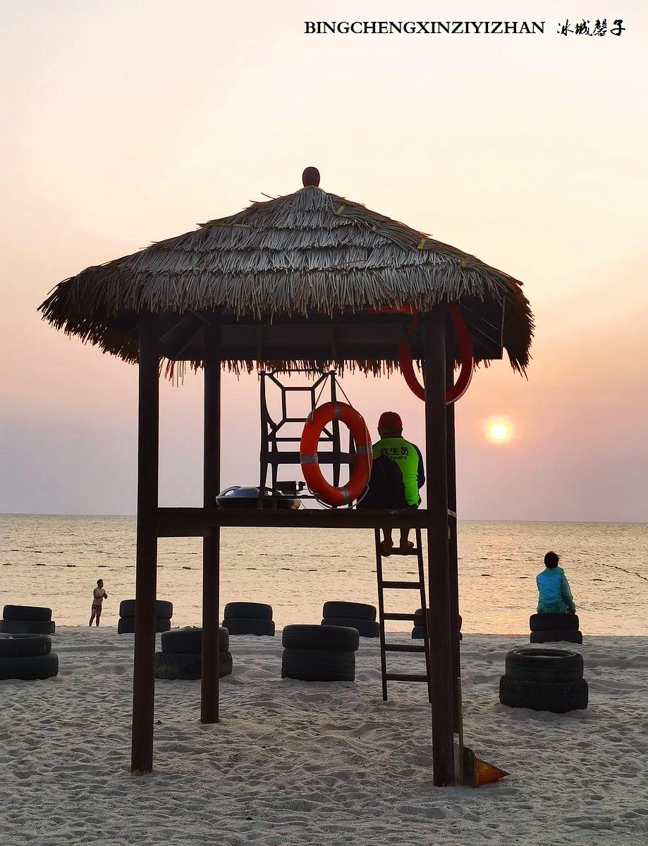 龙沐湾落日海滩,乐东最美落日海滩