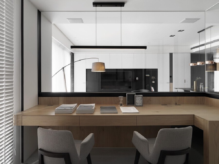 玻璃隔断书房客厅怎么装修,客厅与书房通透隔断图片