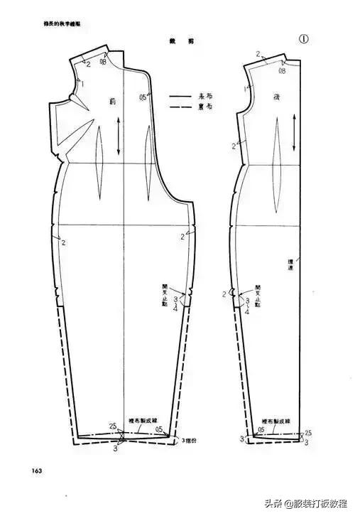 女童旗袍连衣裙制版,旗袍制版详细图