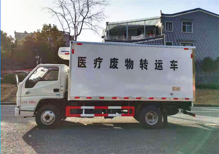 专业的医疗费转运车小型蓝牌医疗废物转运车
